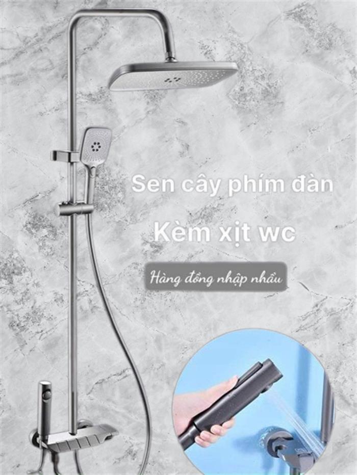 Bộ sen cây nhà tắm nóng lạnh bàn phím bạc